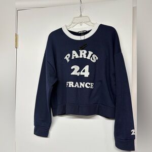 Charlotte Russe Paris 24 Sweatshirt NWT